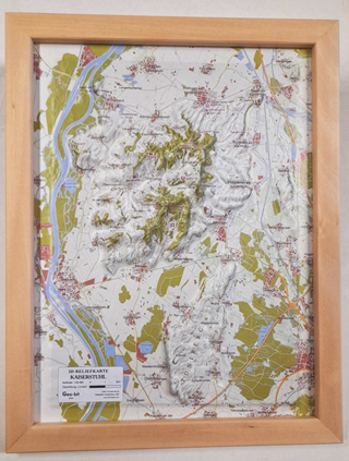 3D-Reliefkarte Kaiserstuhl